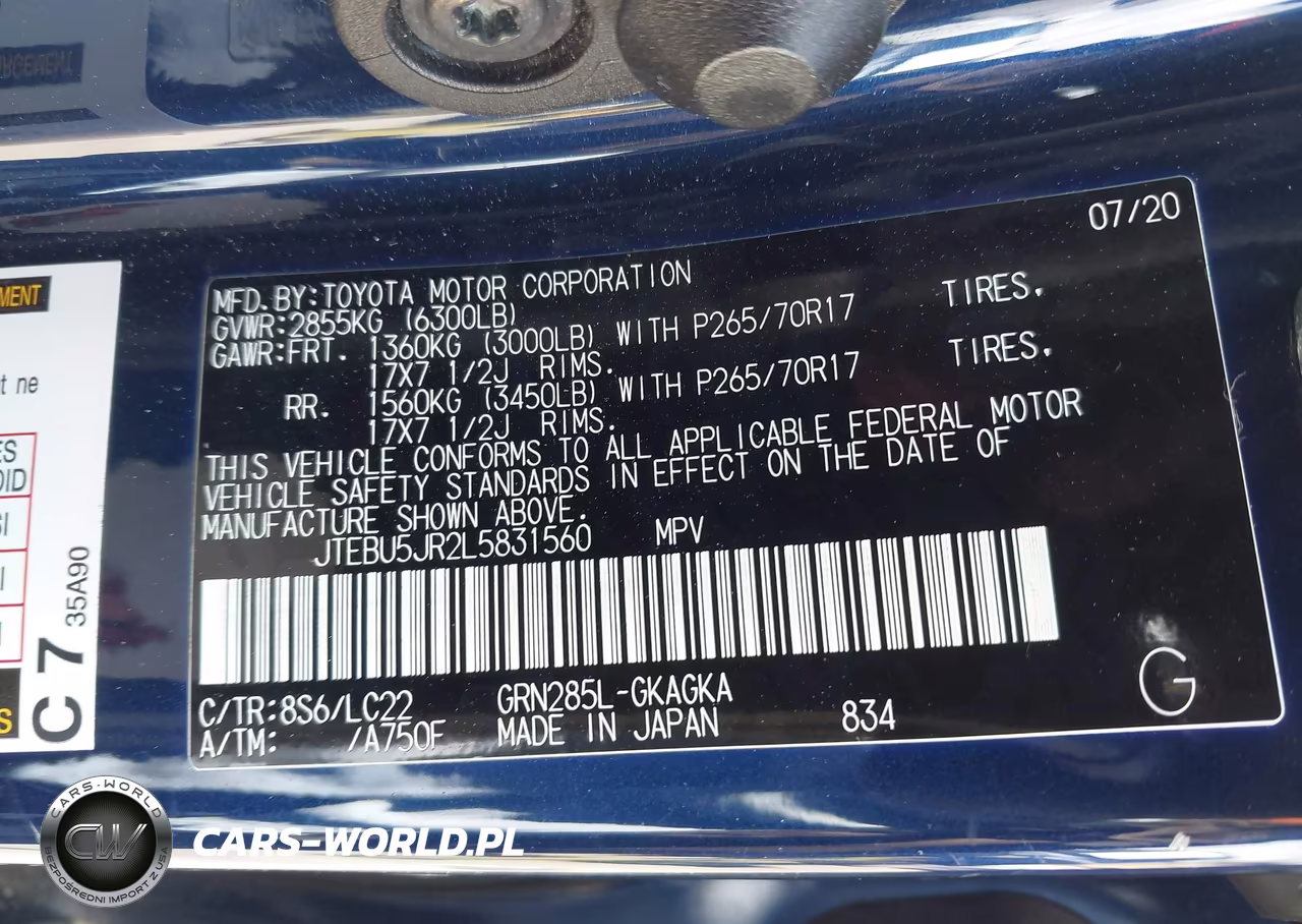2020 Toyota 4Runner Trd Off Road Premium VIN:JTEBU5JR2L5831560 - 9