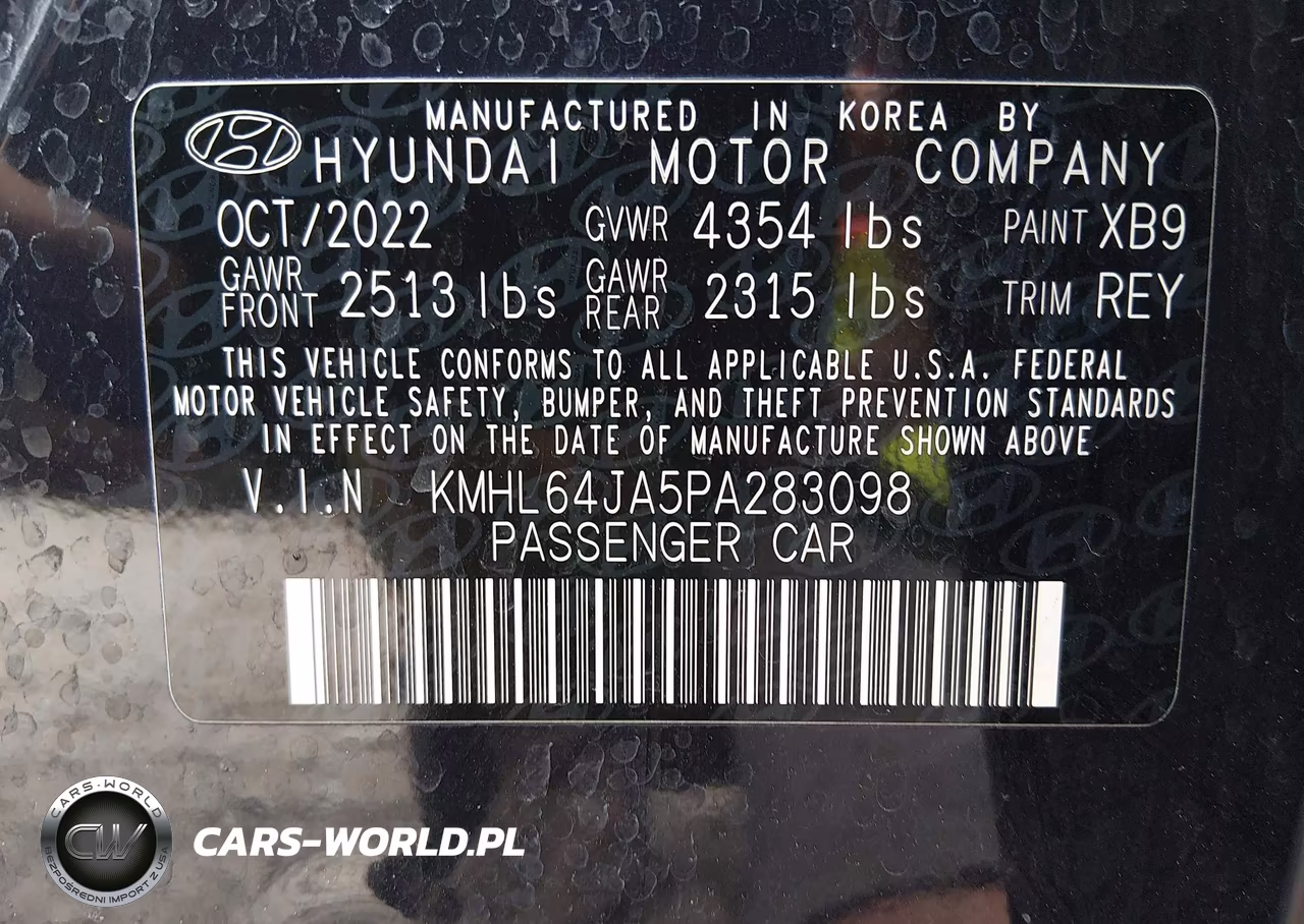 2023 Hyundai Sonata Sel VIN:KMHL64JA5PA283098 - 9