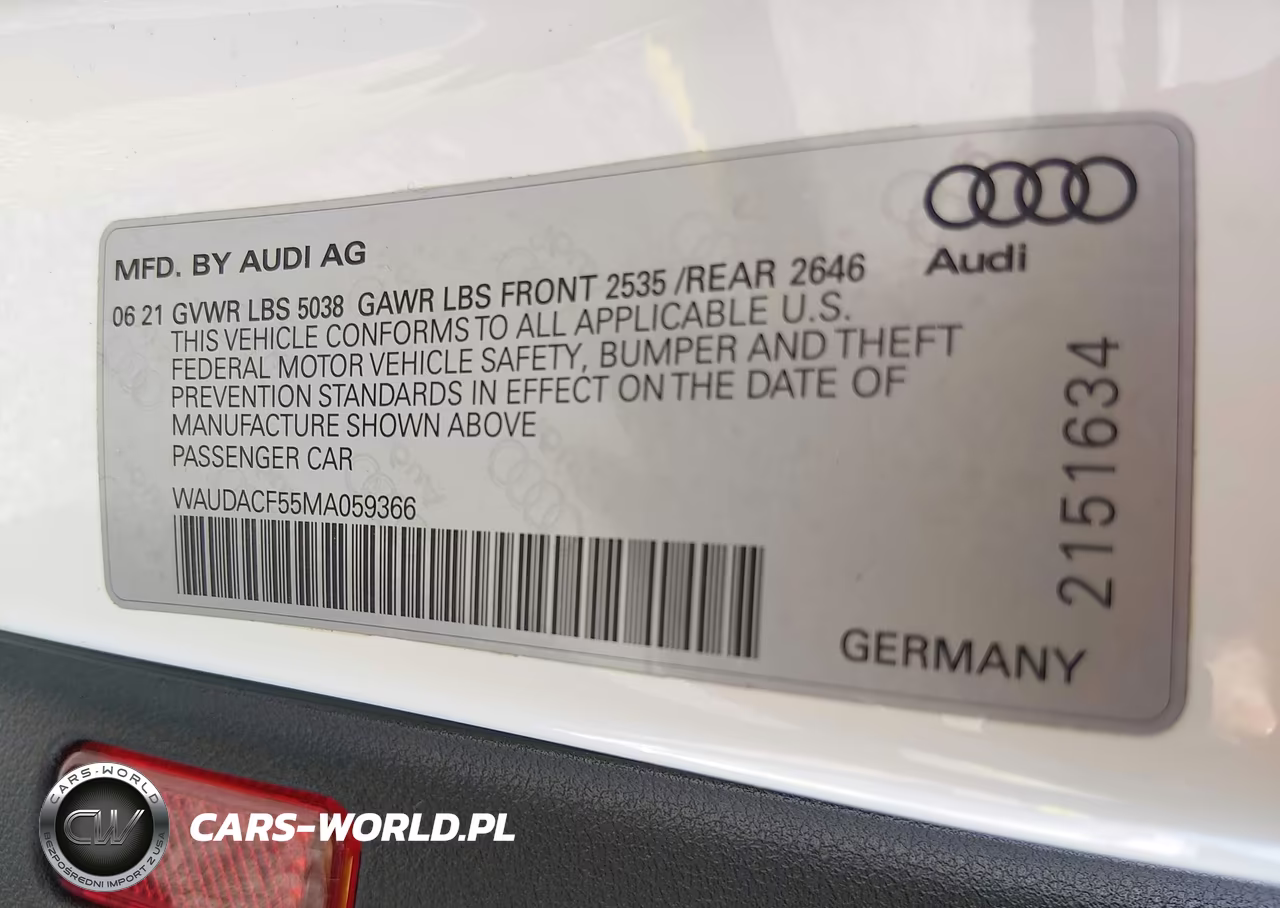 2021 Audi A5 Sportback Premium 45 Tfsi Quattro S Tronic VIN:WAUDACF55MA059366 - 9