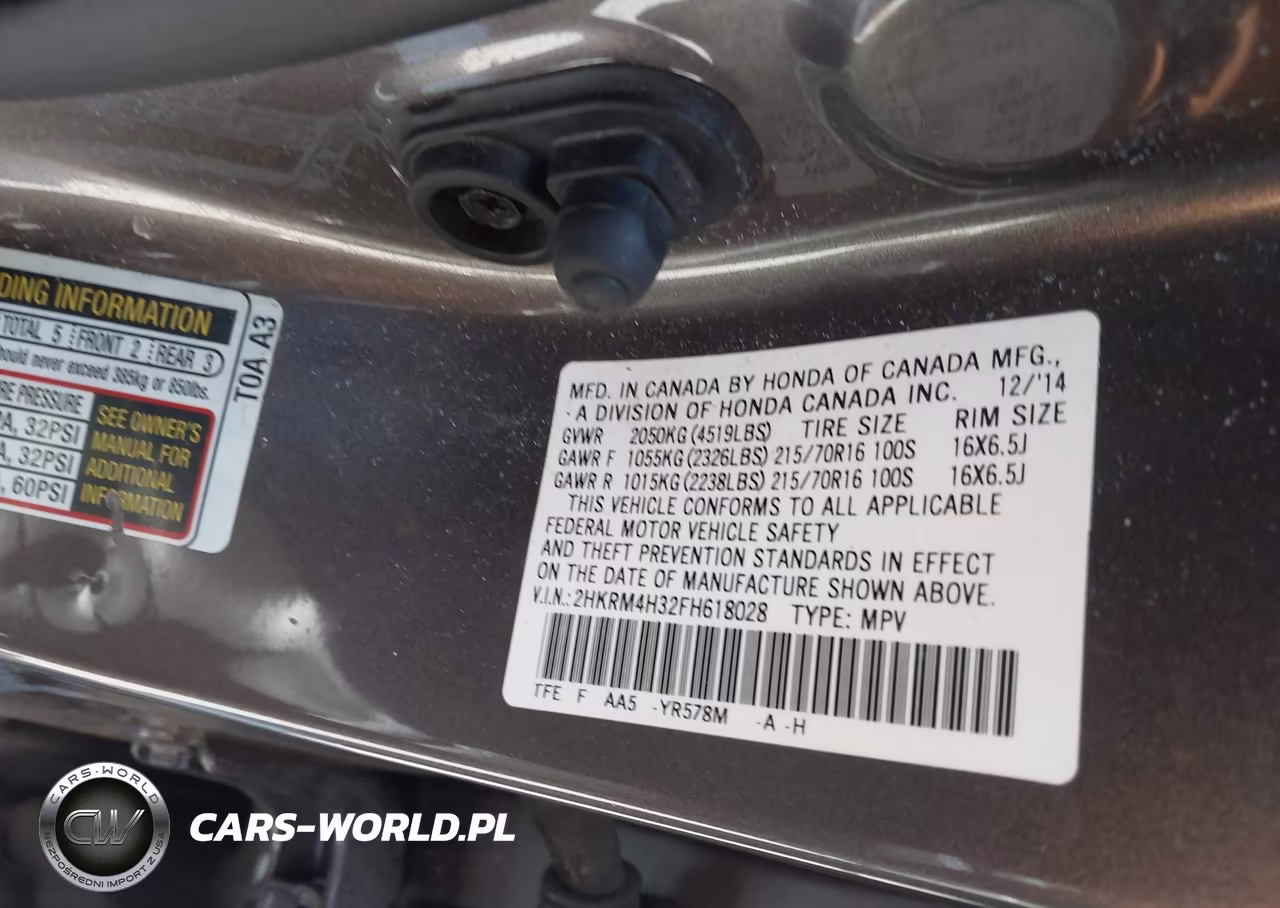 2015 Honda Cr-V Lx VIN:2HKRM4H32FH618028 - 9