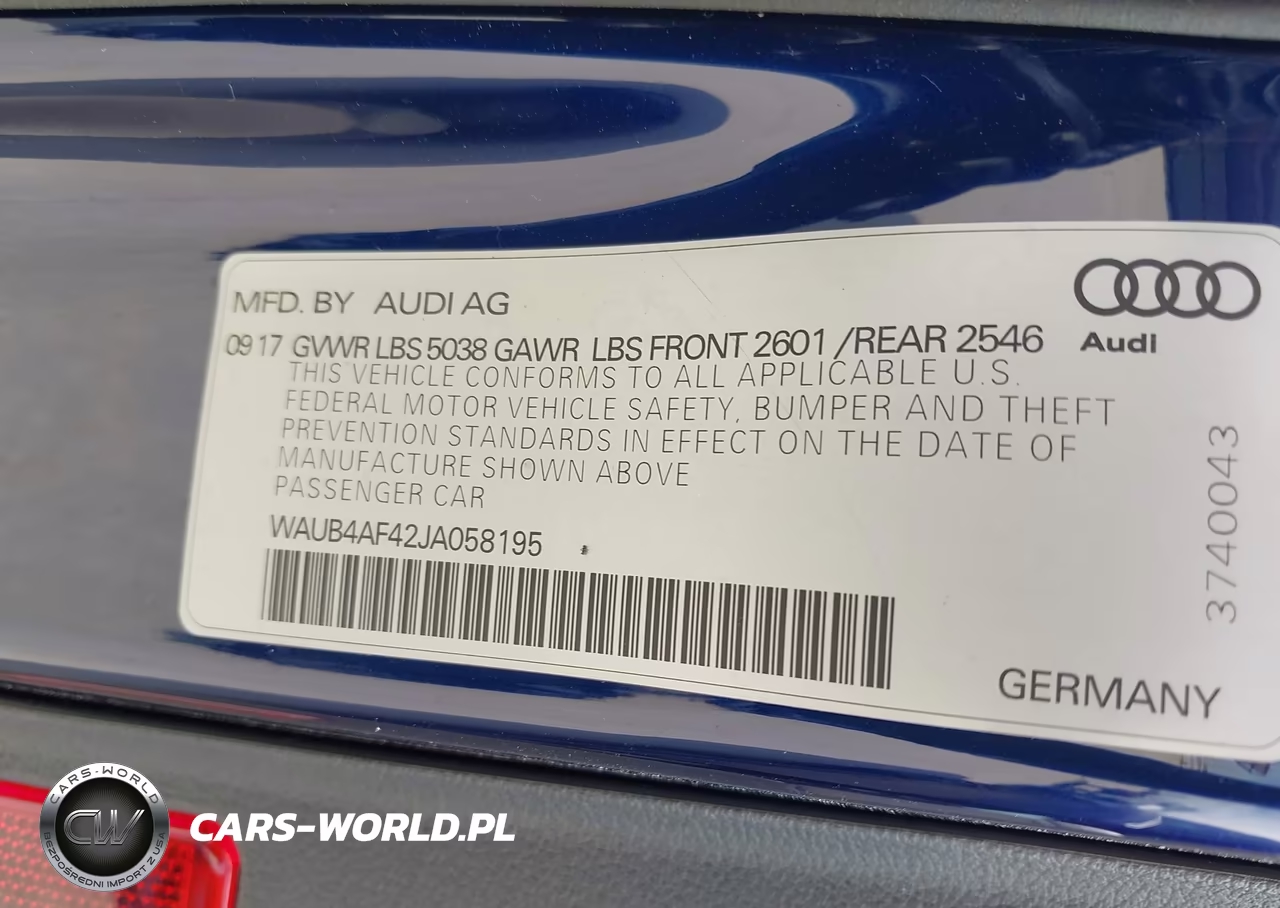 2018 Audi S4 3.0T Premium Plus VIN:WAUB4AF42JA058195 - 9