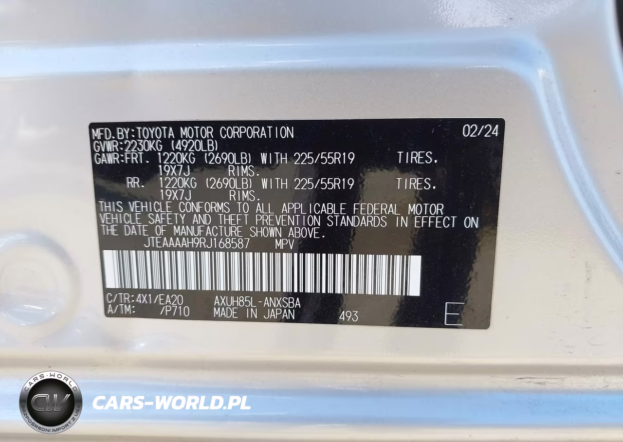 2024 Toyota Venza Limited VIN:JTEAAAAH9RJ168587 - 9