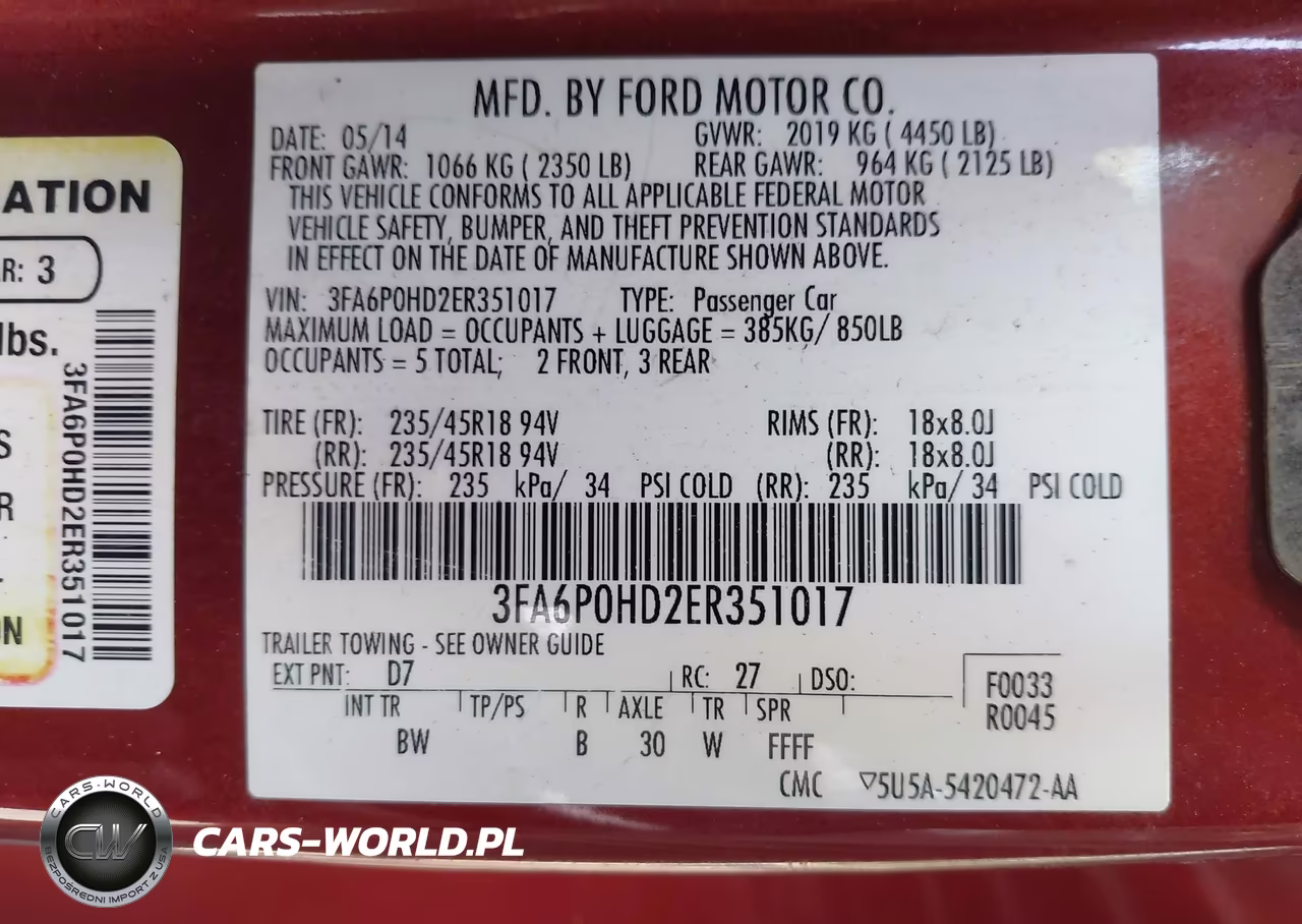 2014 Ford Fusion Se VIN:3FA6P0HD2ER351017 - 9
