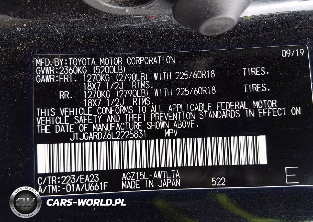 2020 Lexus Nx 300 VIN:JTJGARDZ6L2225831 - 9