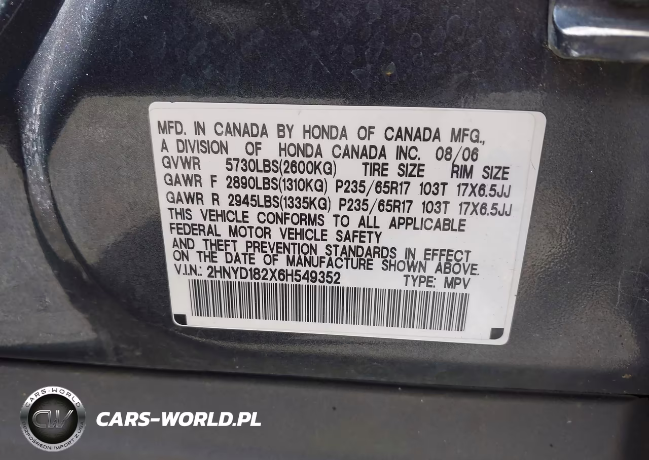 2006 Acura Mdx VIN:2HNYD182X6H549352 - 9