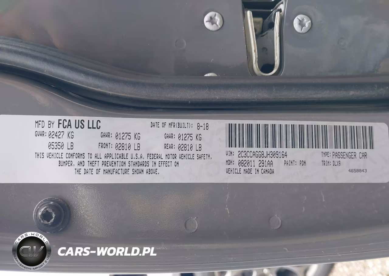 2018 Chrysler 300 300S Awd VIN:2C3CCAGG8JH309164 - 9
