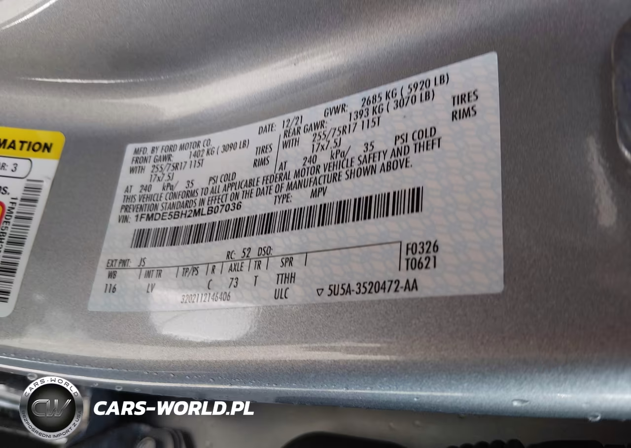 2021 Ford Bronco Big Bend VIN:1FMDE5BH2MLB07036 - 9
