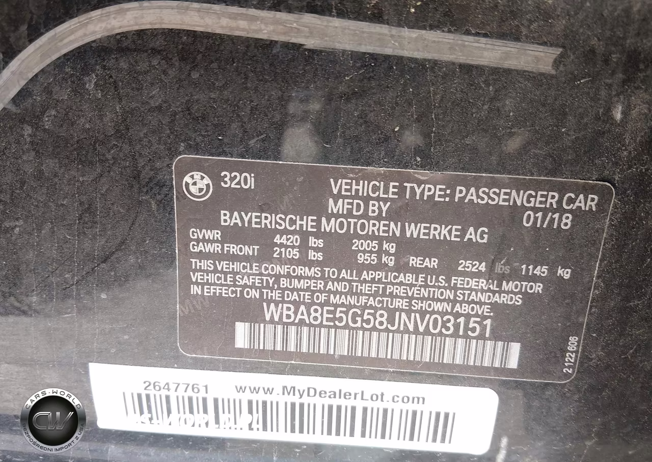 2018 BMW 320I xDrive VIN:WBA8E5G58JNV03151 - 9