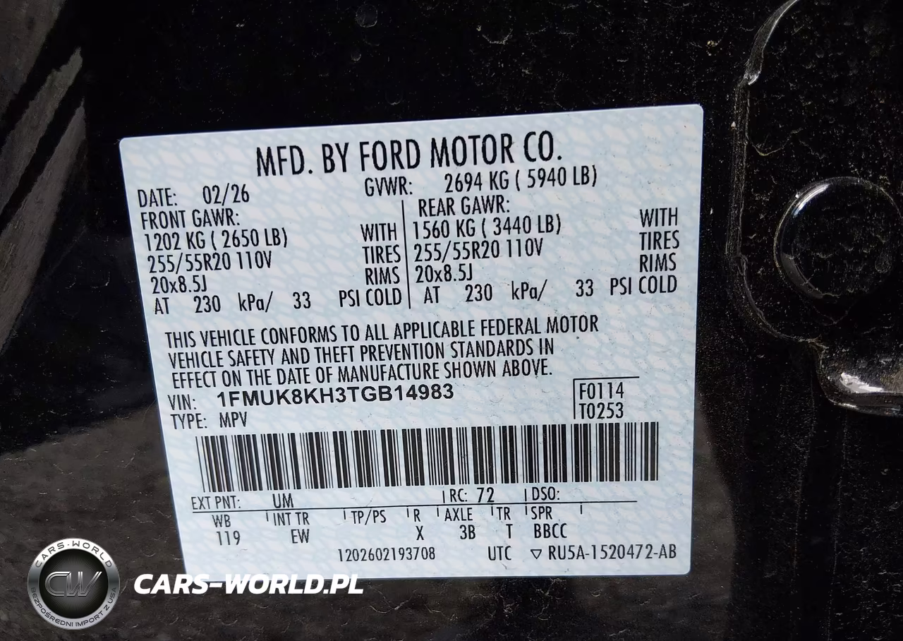 2026 Ford Explorer St-Line VIN:1FMUK8KH3TGB14983 - 9