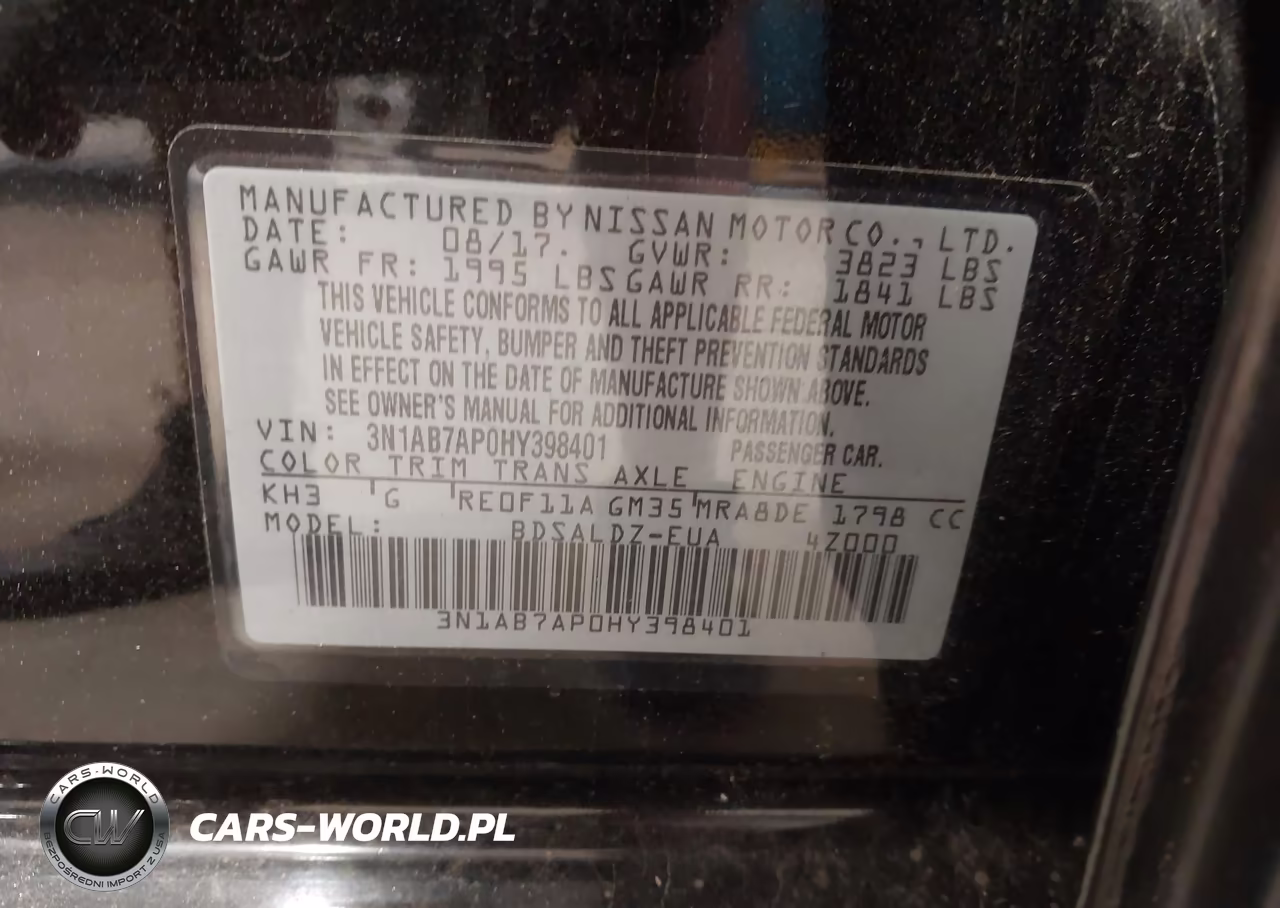 2017 Nissan Sentra Sv VIN:3N1AB7AP0HY398401 - 9