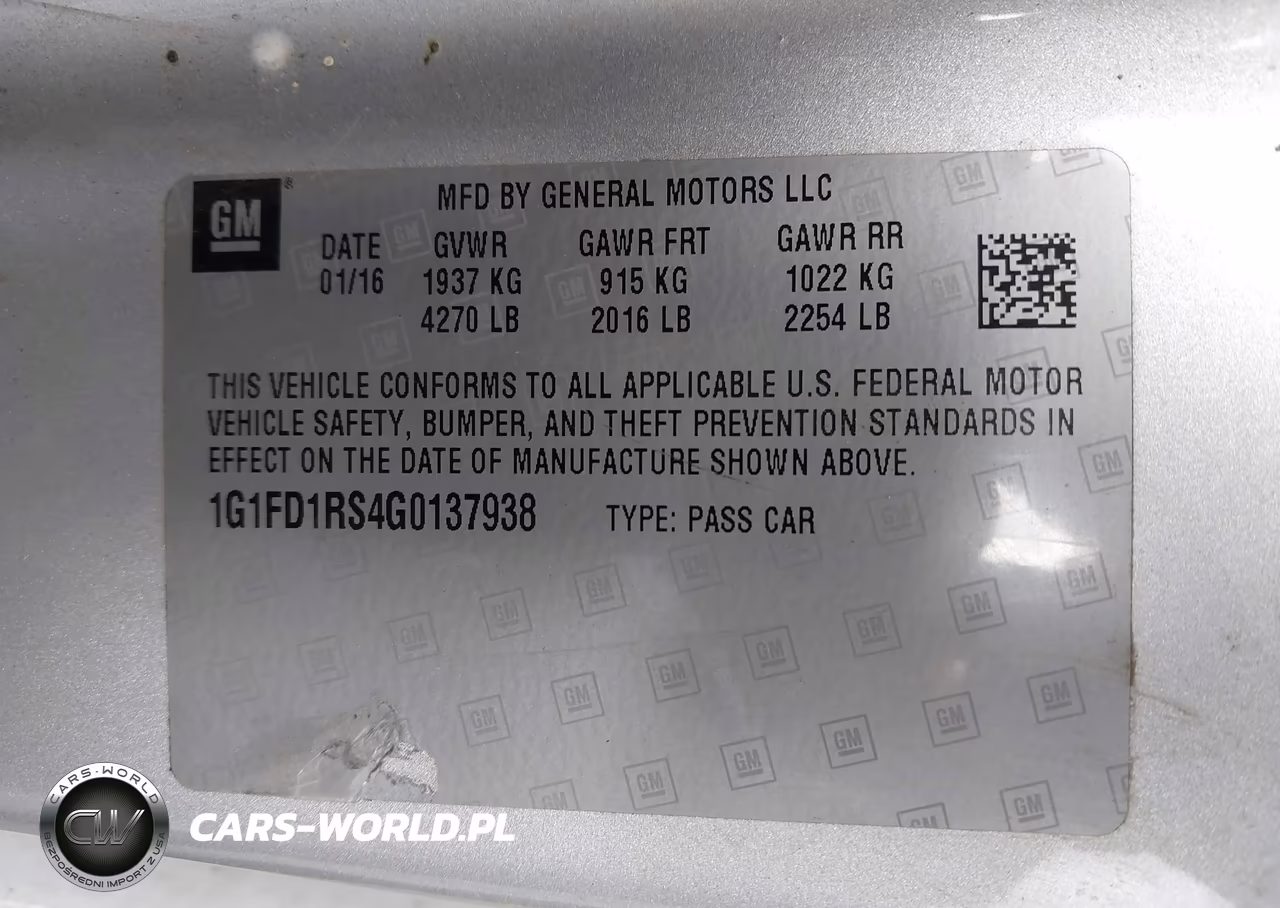 2016 Chevrolet Camaro 2Lt VIN:1G1FD1RS4G0137938 - 9