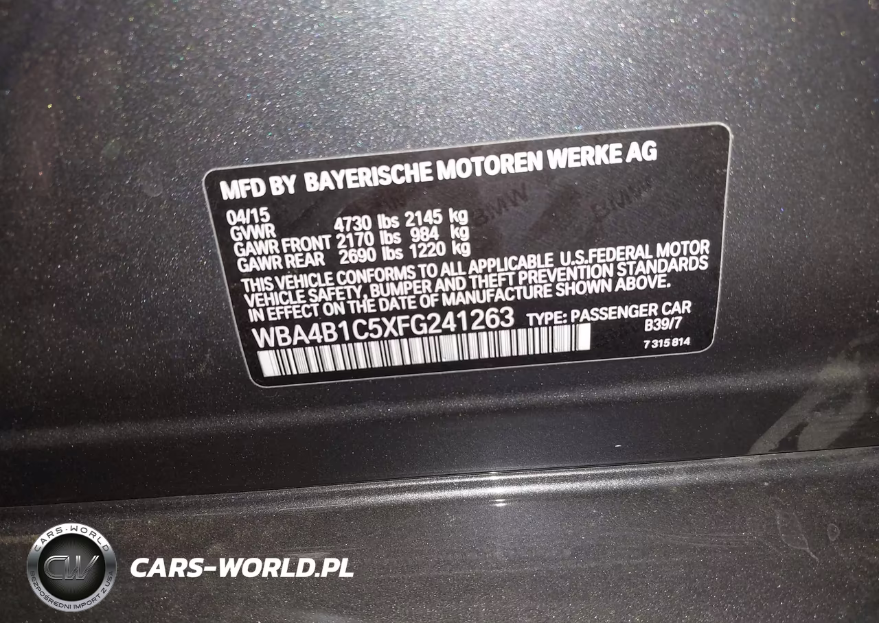 2015 BMW 435I Gran Coupe VIN:WBA4B1C5XFG241263 - 9