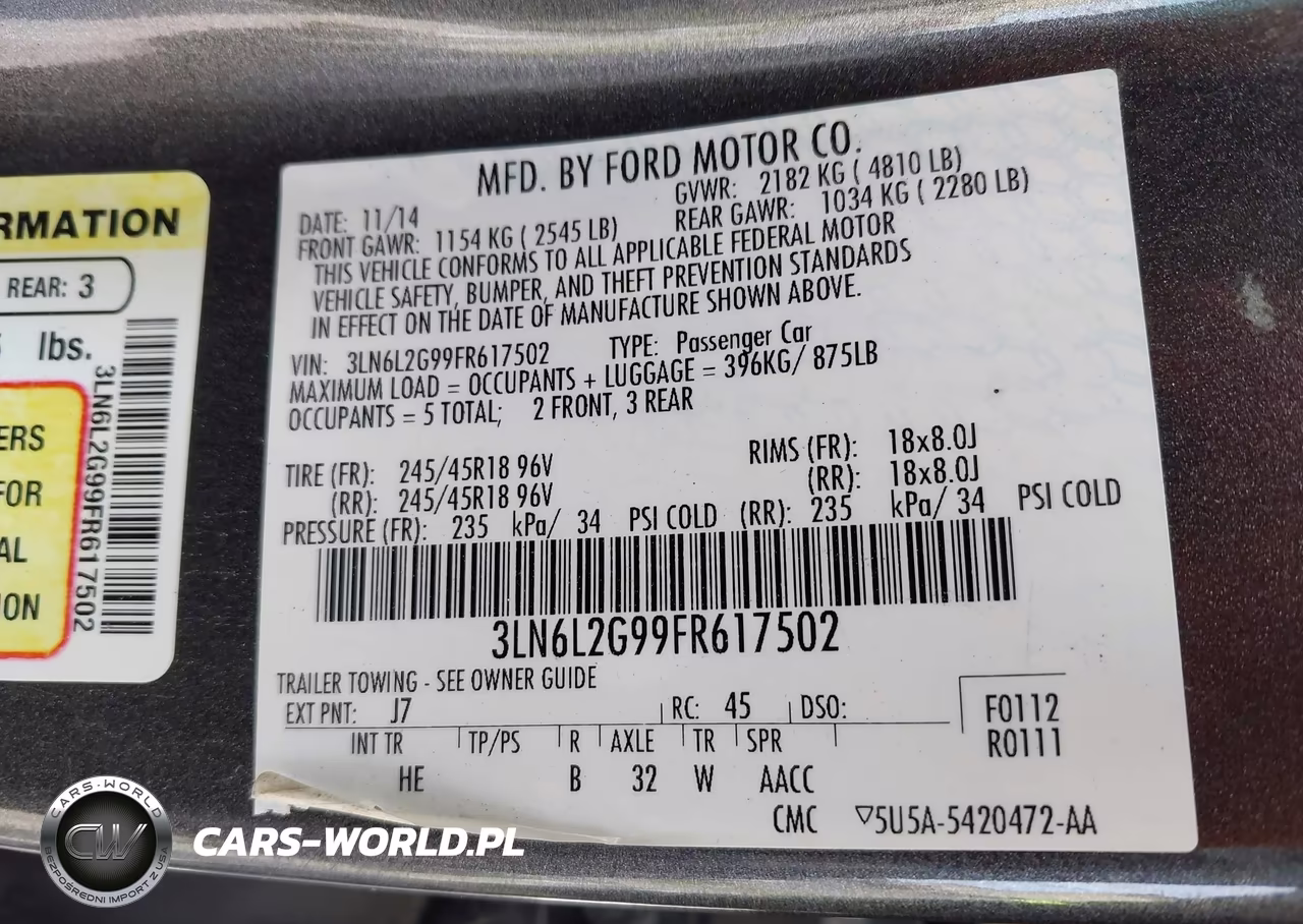 2015 Lincoln Mkz VIN:3LN6L2G99FR617502 - 9
