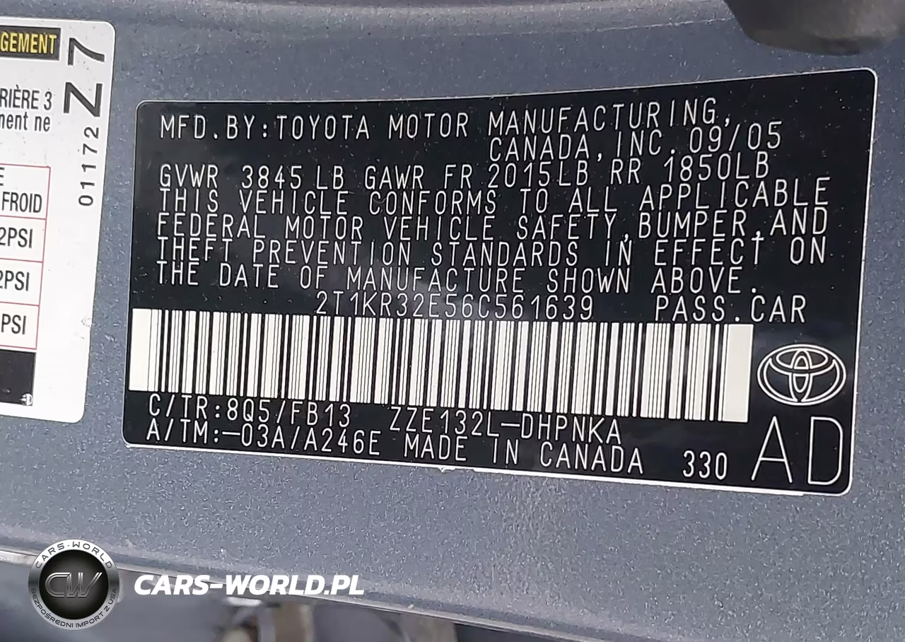 2006 Toyota Matrix Xr VIN:2T1KR32E56C561639 - 9