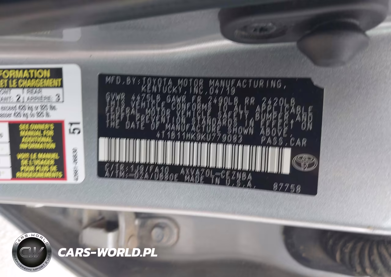 2019 Toyota Camry Le VIN:4T1B11HK9KU779083 - 9