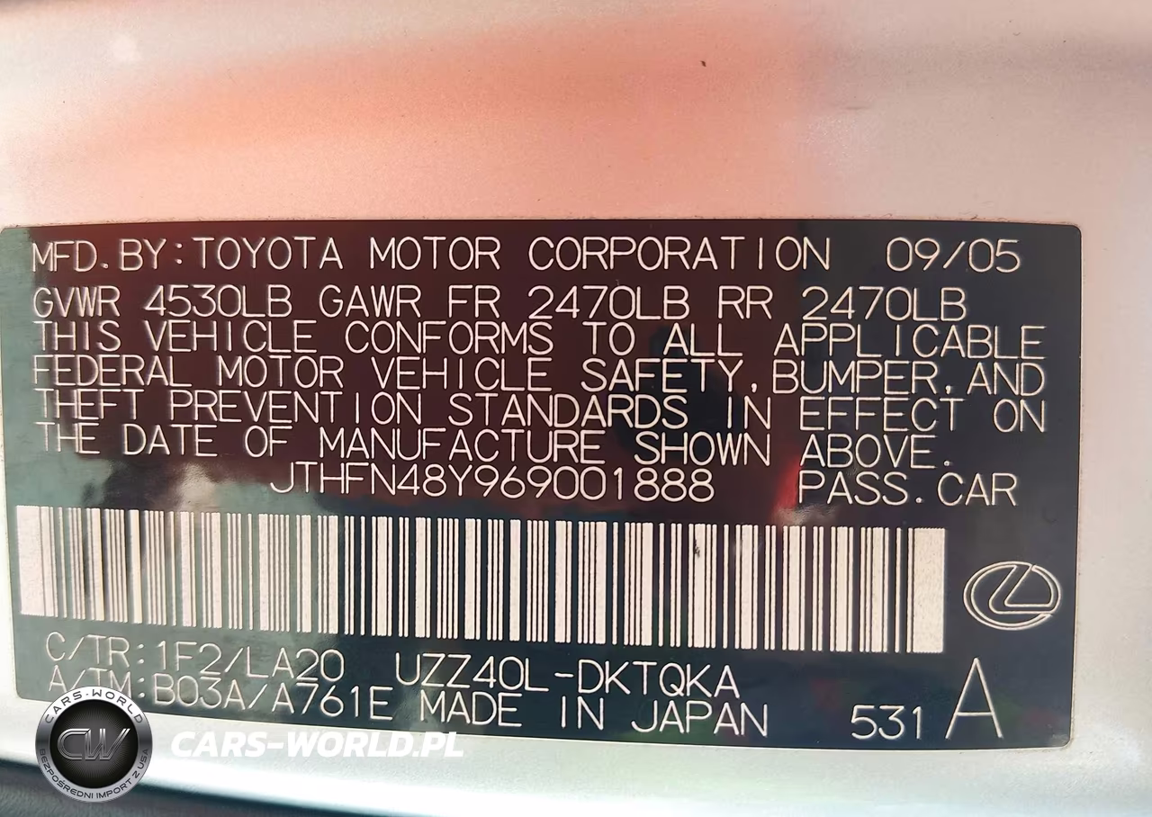 2006 Lexus Sc 430 VIN:JTHFN48Y969001888 - 9