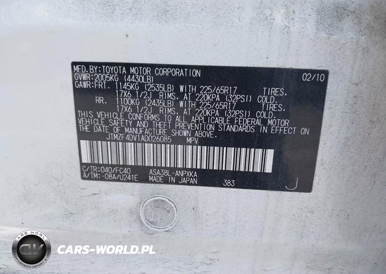 2010 Toyota Rav4 VIN:JTMZF4DV1AD026085 - 9