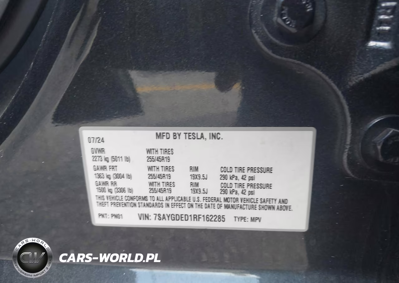 2024 Tesla Model Y Long Range Single Motor Rear-Wheel Drive-Rwd VIN:7SAYGDED1RF162285 - 9