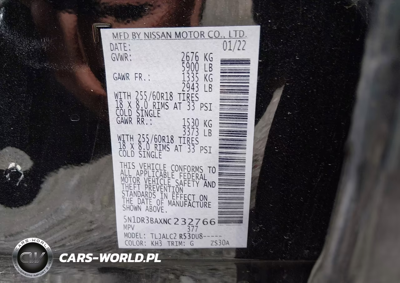 2022 Nissan Pathfinder Sv 2Wd VIN:5N1DR3BAXNC232766 - 9