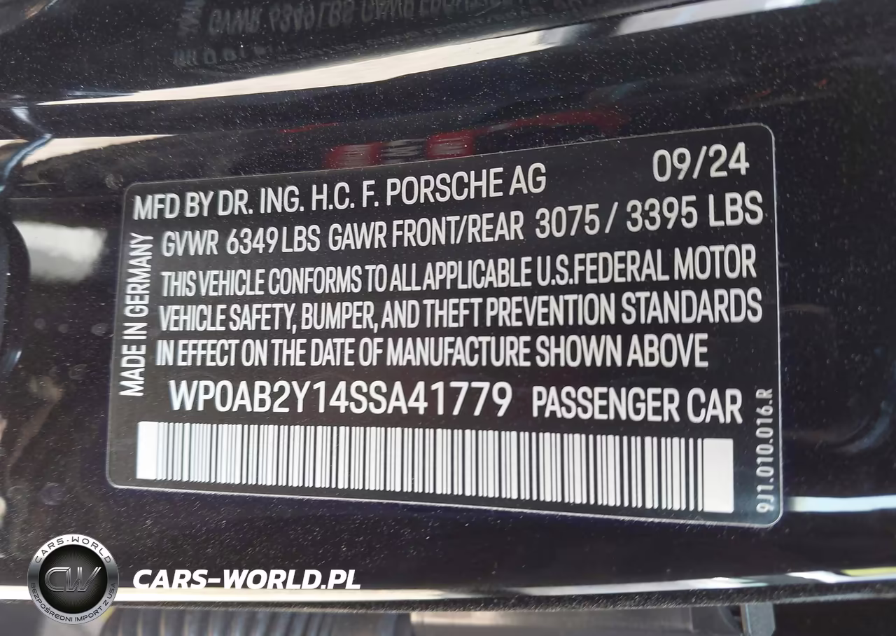 2025 Porsche Taycan 4S VIN:WP0AB2Y14SSA41779 - 9