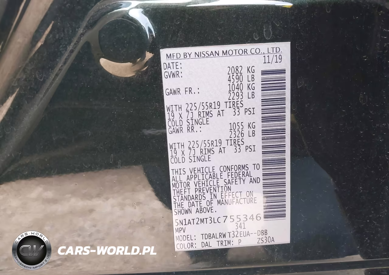 2020 Nissan Rogue Sl Fwd VIN:5N1AT2MT3LC755346 - 9