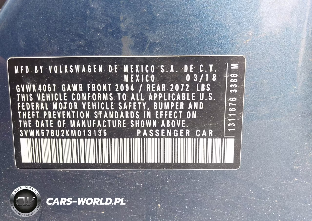 2019 Volkswagen Jetta 1.4T S VIN:3VWN57BU2KM013135 - 9