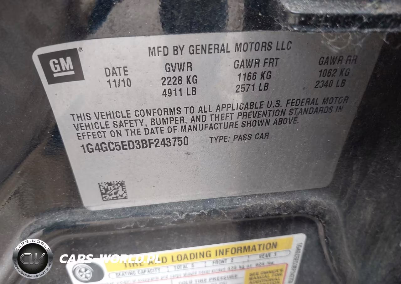 2011 Buick Lacrosse Cxl VIN:1G4GC5ED3BF243750 - 9