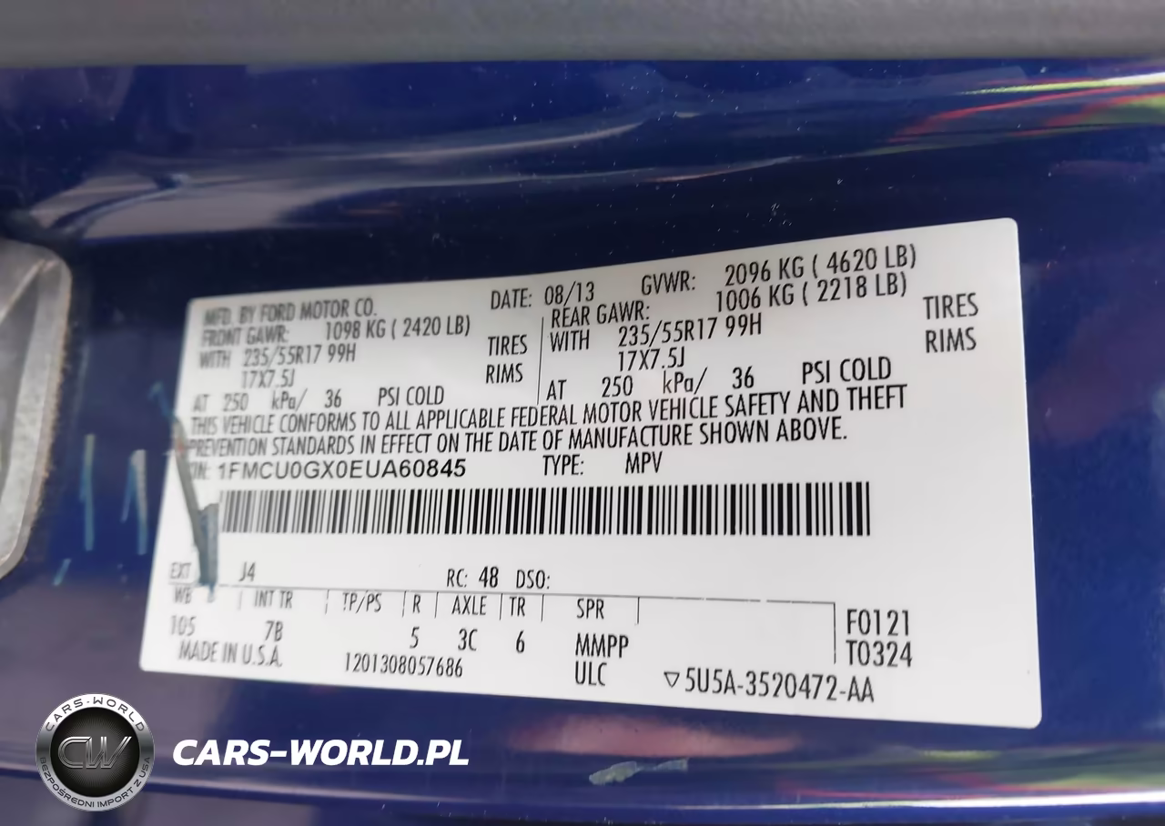 2014 Ford Escape Se VIN:1FMCU0GX0EUA60845 - 9
