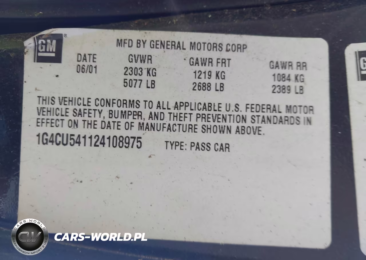2002 Buick Park Avenue Ultra VIN:1G4CU541124108975 - 9