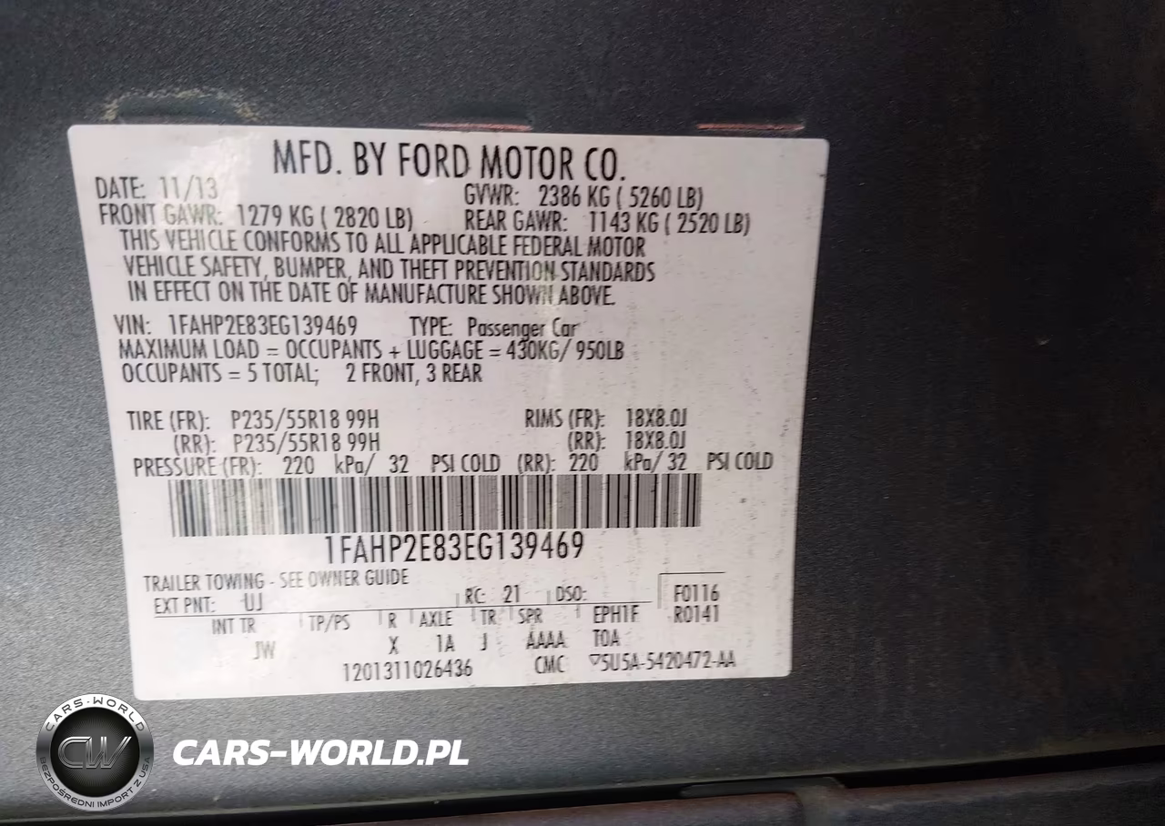 2014 Ford Taurus Sel VIN:1FAHP2E83EG139469 - 9