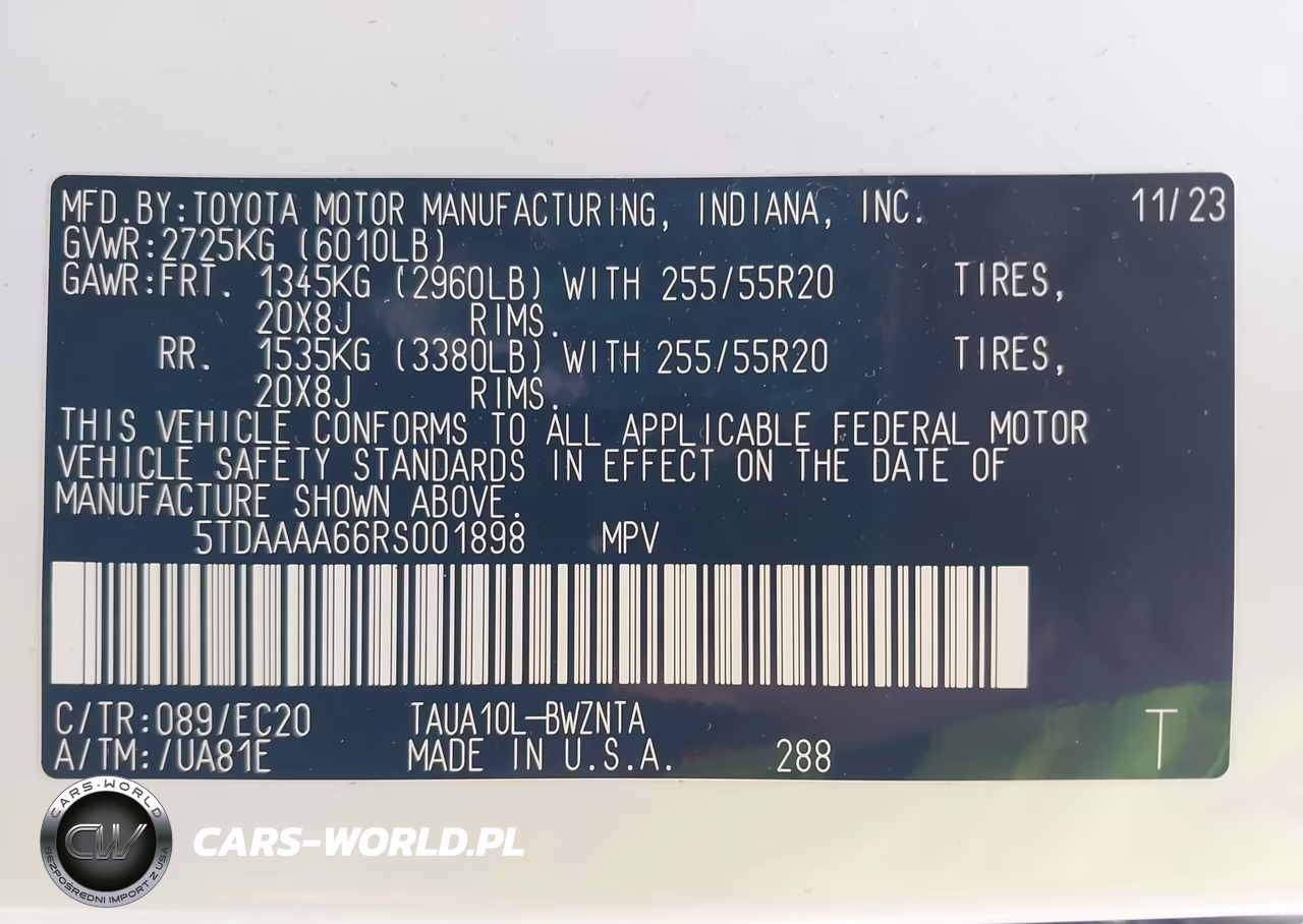 2024 Lexus Tx 350 VIN:5TDAAAA66RS001898 - 9