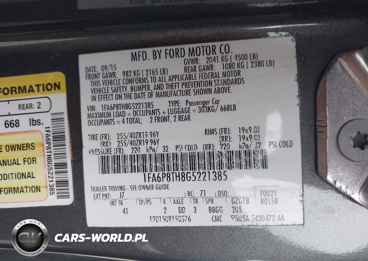 2016 Ford Mustang Ecoboost VIN:1FA6P8TH8G5221385 - 9