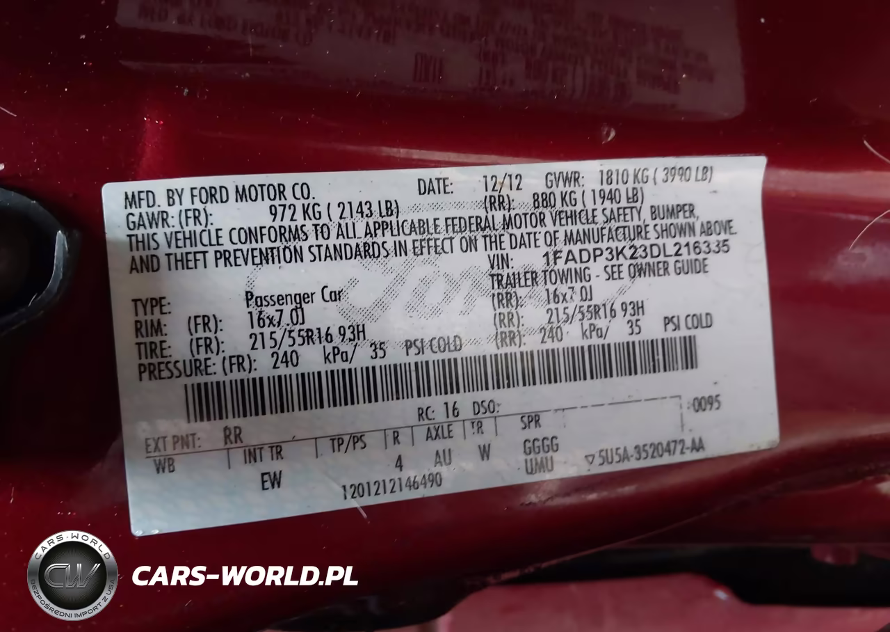 2013 Ford Focus Se VIN:1FADP3K23DL216335 - 9