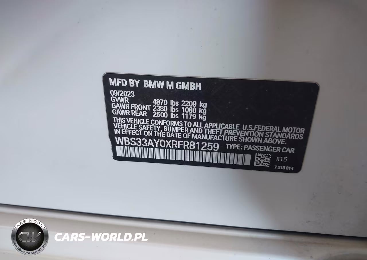 2024 BMW M3 Competition VIN:WBS33AY0XRFR81259 - 9