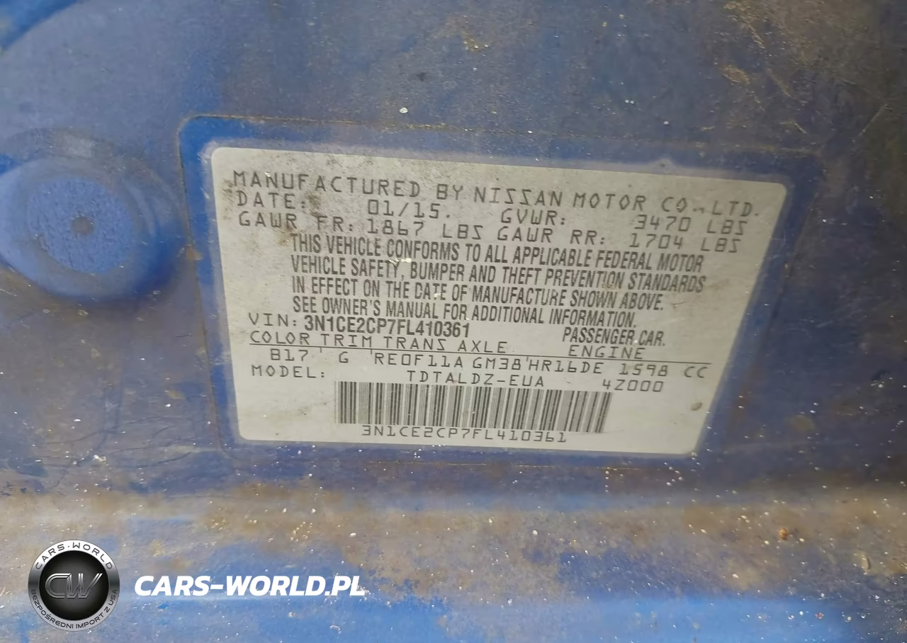 2015 Nissan Versa Note S (Sr)-S Plus-Sl-Sr-Sv VIN:3N1CE2CP7FL410361 - 9