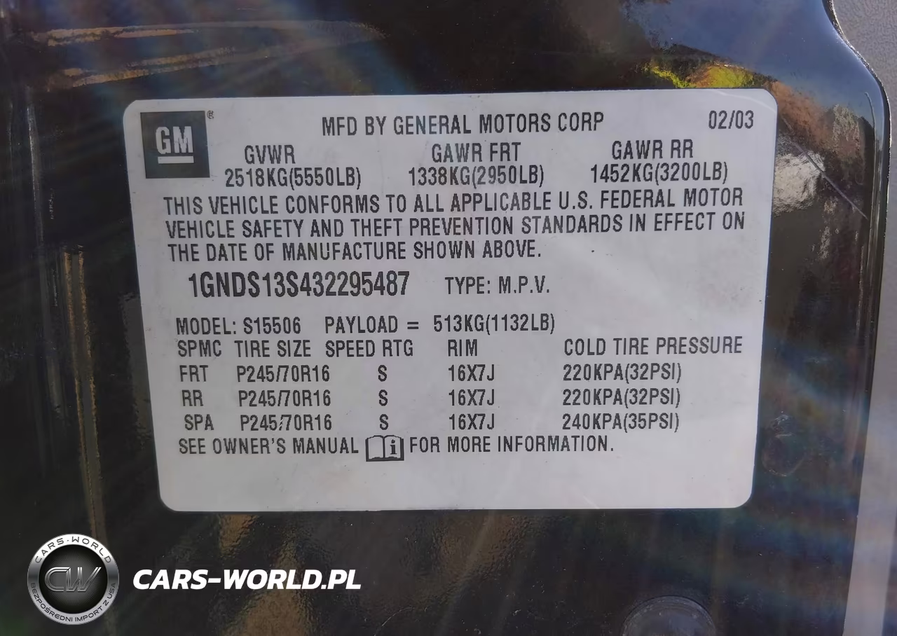 2003 Chevrolet Trailblazer Ls VIN:1GNDS13S432295487 - 9