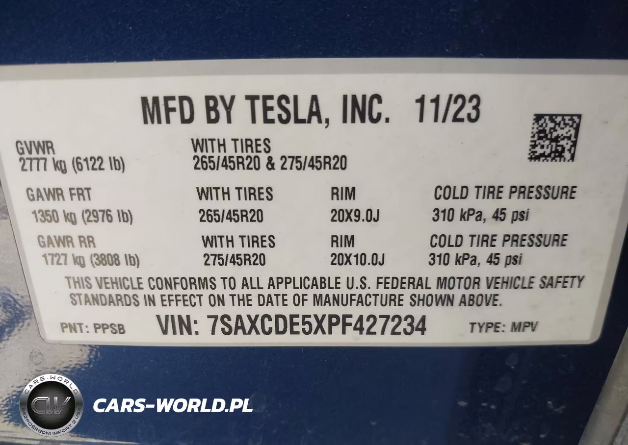2023 Tesla Model X Dual Motor All-Wheel Drive-Standard Range VIN:7SAXCDE5XPF427234 - 9