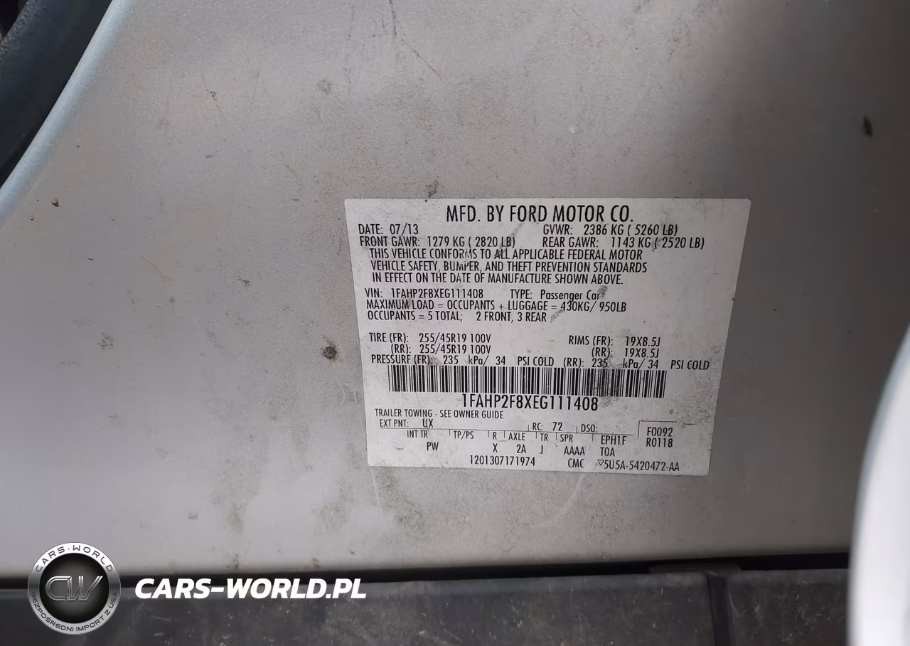 2014 Ford Taurus Limited VIN:1FAHP2F8XEG111408 - 9