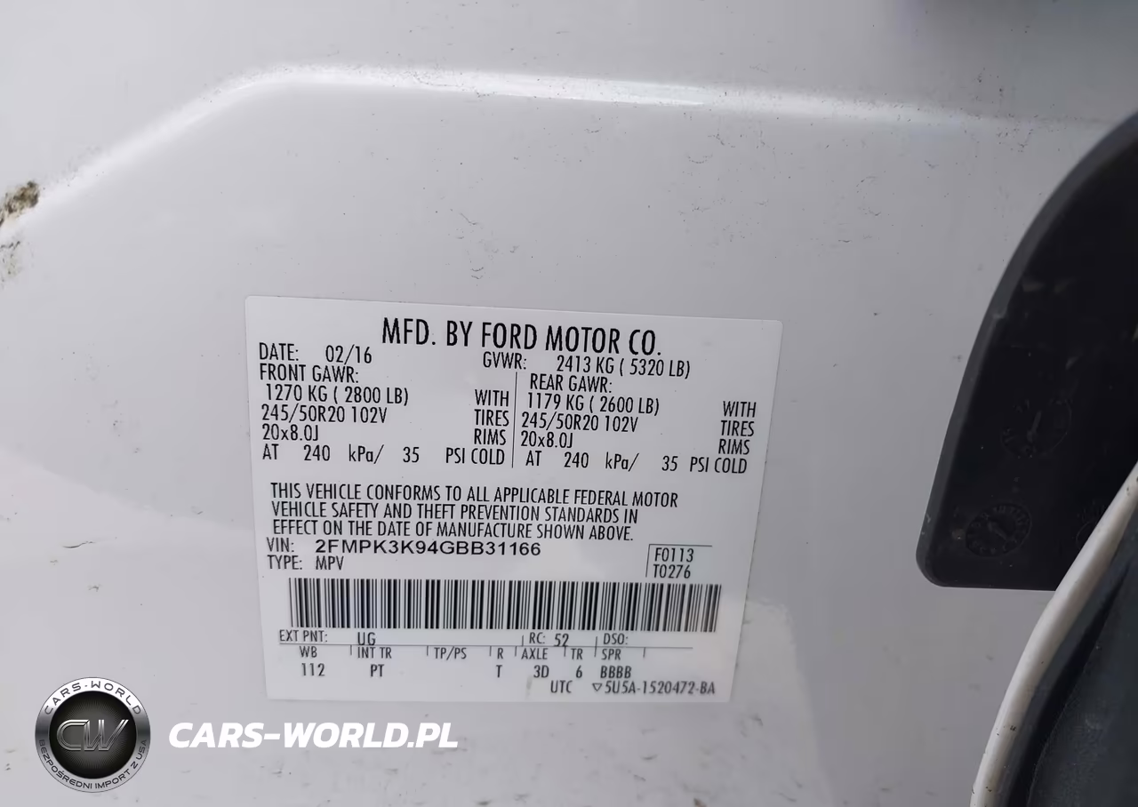 2016 Ford Edge Titanium VIN:2FMPK3K94GBB31166 - 9