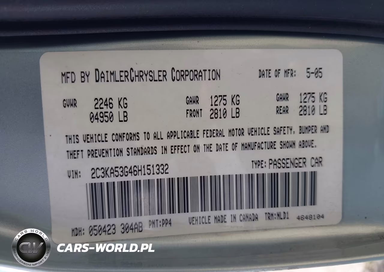 2006 Chrysler 300 Touring VIN:2C3KA53G46H151332 - 9