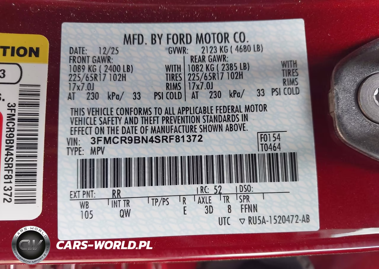 2025 Ford Bronco Sport Big Bend VIN:3FMCR9BN4SRF81372 - 9