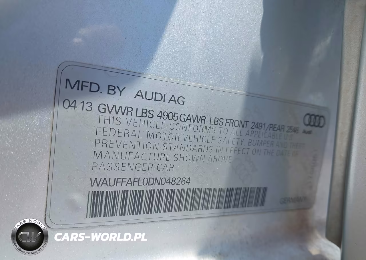2013 Audi A4 2.0T Premium VIN:WAUFFAFL0DN048264 - 9