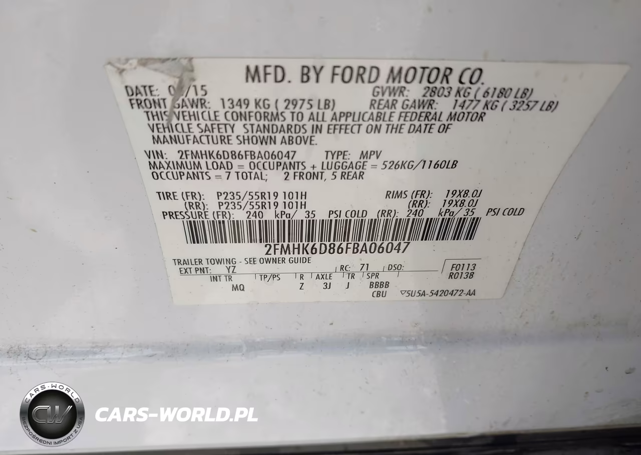 2015 Ford Flex Limited VIN:2FMHK6D86FBA06047 - 9