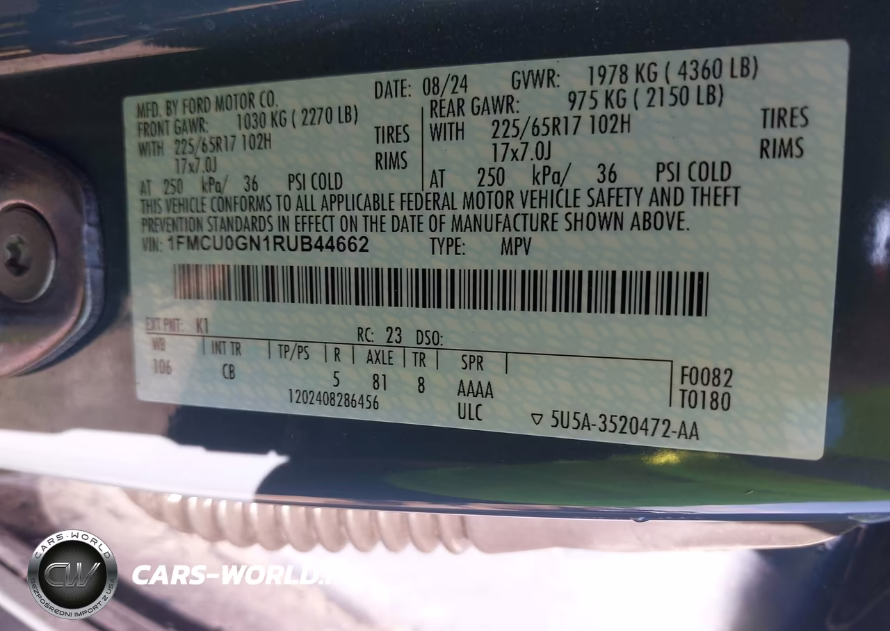 2024 Ford Escape Active VIN:1FMCU0GN1RUB44662 - 9