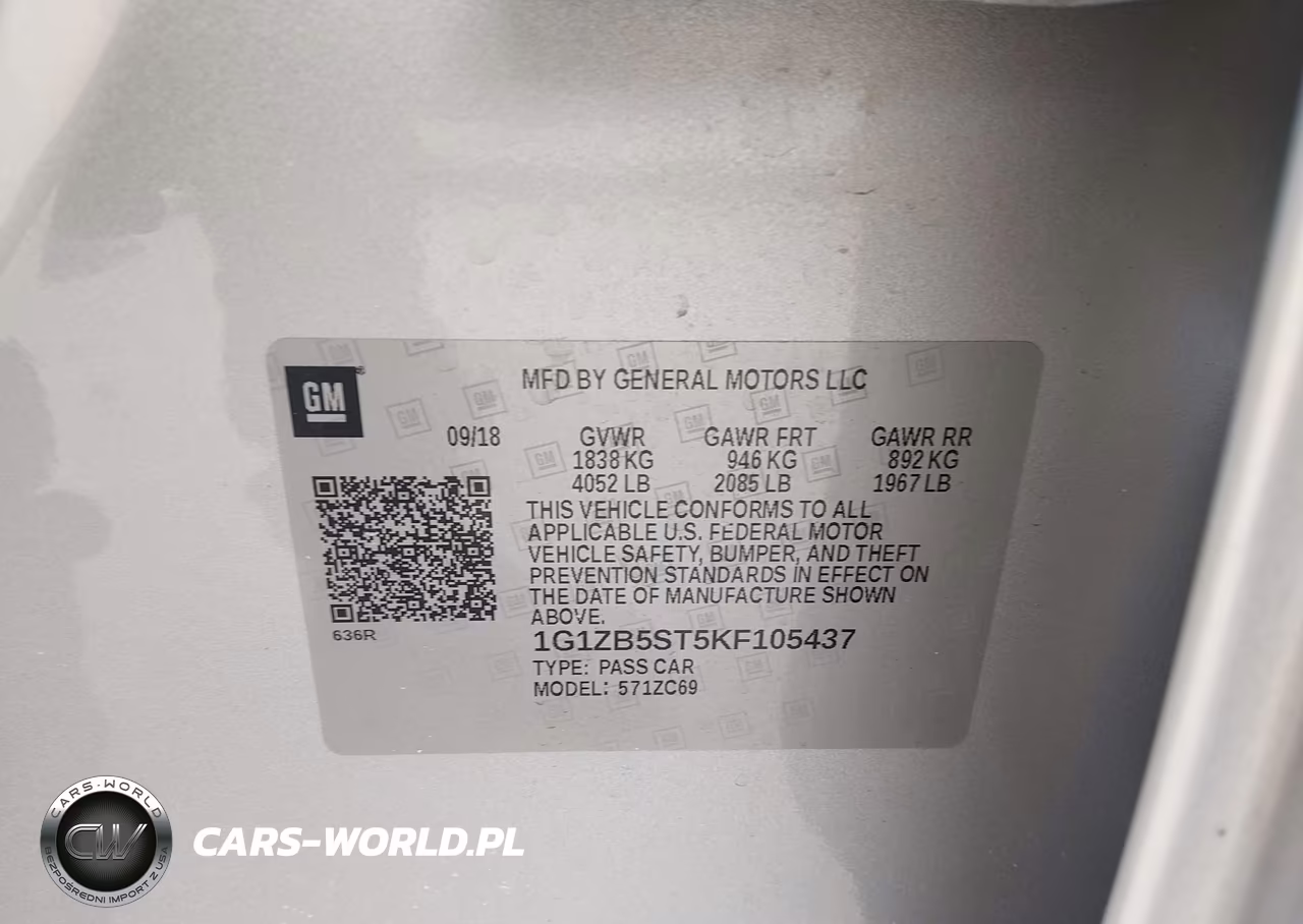 2019 Chevrolet Malibu 1Ls VIN:1G1ZB5ST5KF105437 - 9