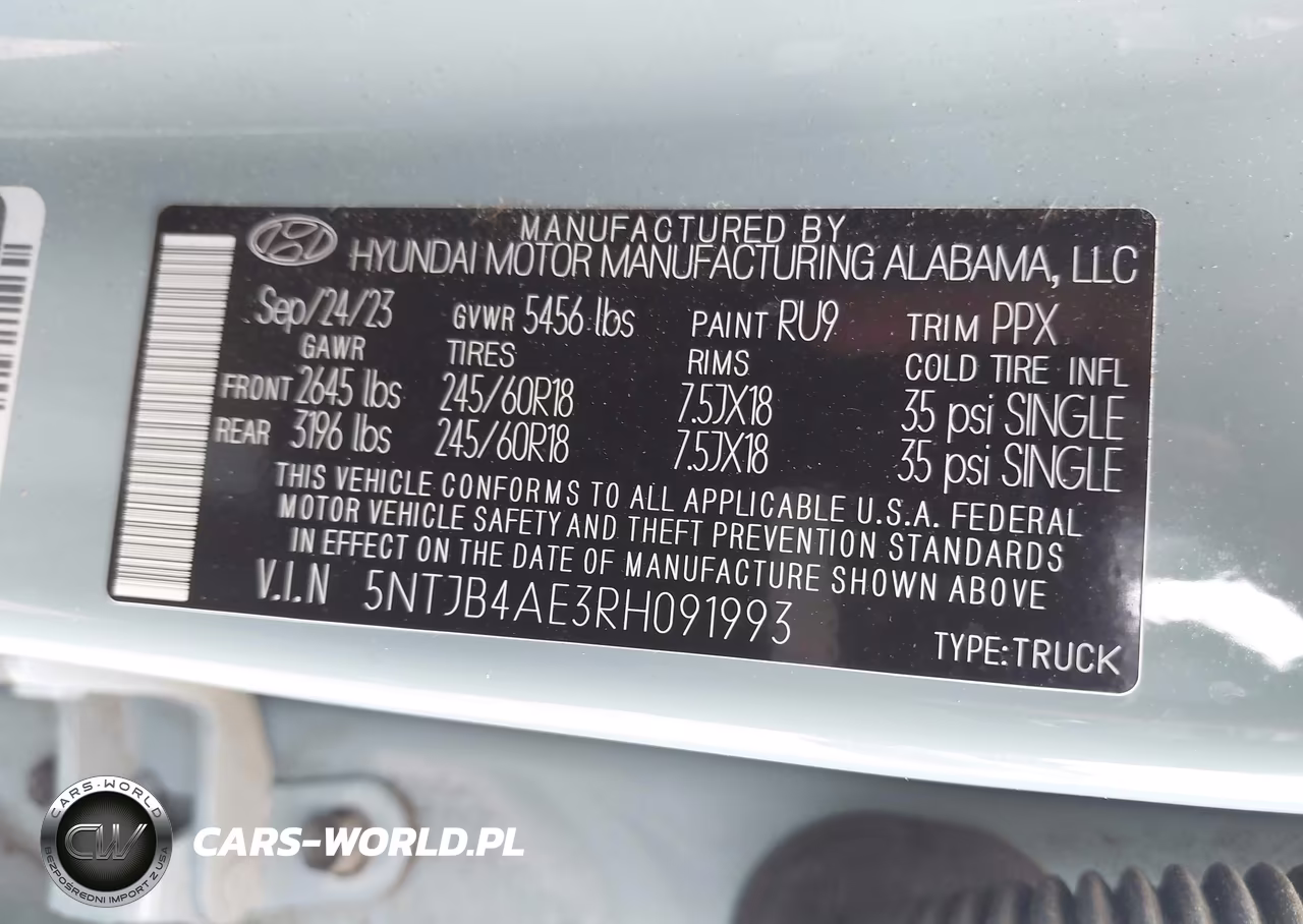 2024 Hyundai Santa Cruz Sel VIN:5NTJB4AE3RH091993 - 9