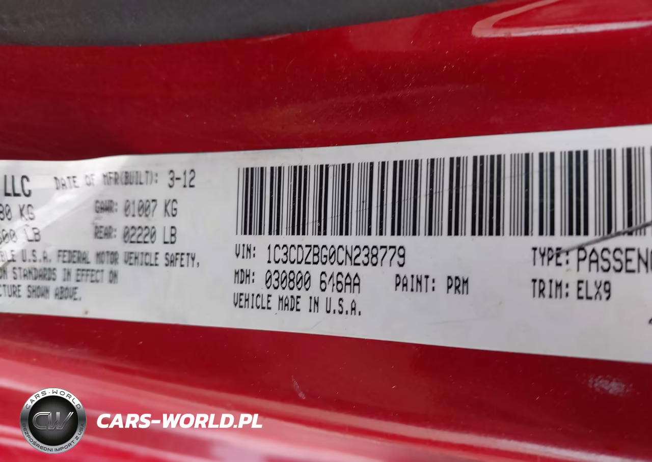 2012 Dodge Avenger R-T VIN:1C3CDZBG0CN238779 - 9