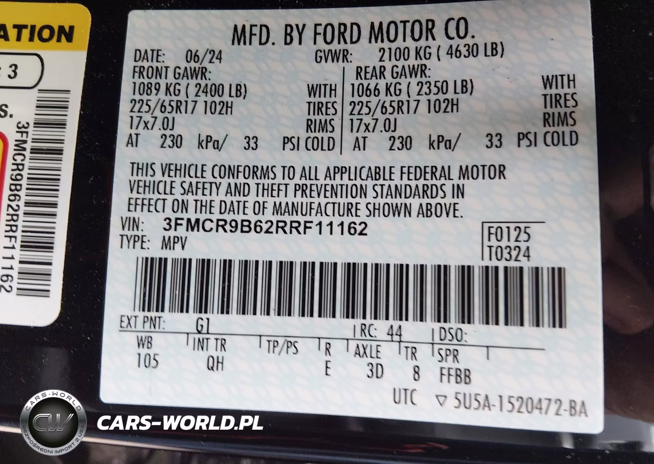2024 Ford Bronco Sport Big Bend VIN:3FMCR9B62RRF11162 - 9