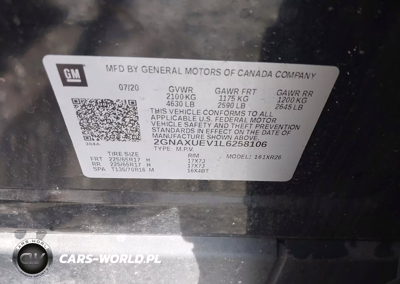 2020 Chevrolet Equinox Awd Lt 1.5L Turbo VIN:2GNAXUEV1L6258106 - 9