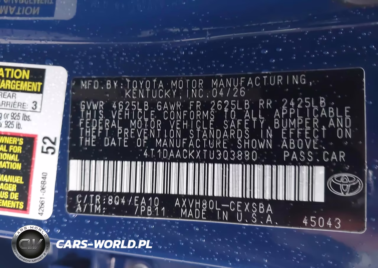 2026 Toyota Camry Se VIN:4T1DAACKXTU303880 - 9